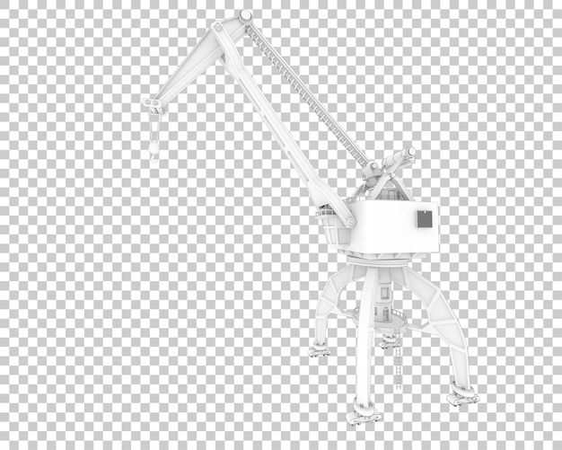 crane isolated on transparent background 3d rendering illustration