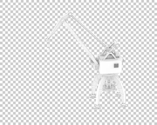 crane isolated on transparent background 3d rendering illustration