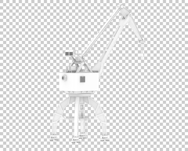 PSD 透明な背景の 3 d レンダリング図に分離されたクレーン