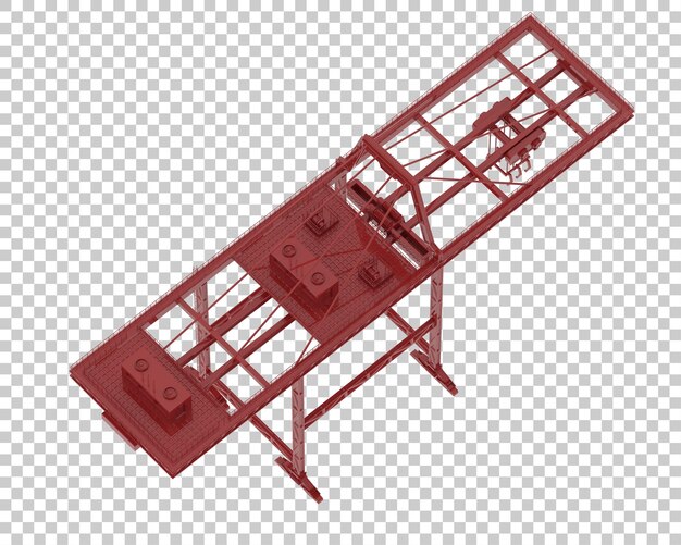 PSD 透明な背景の 3 d レンダリング図に分離されたクレーン