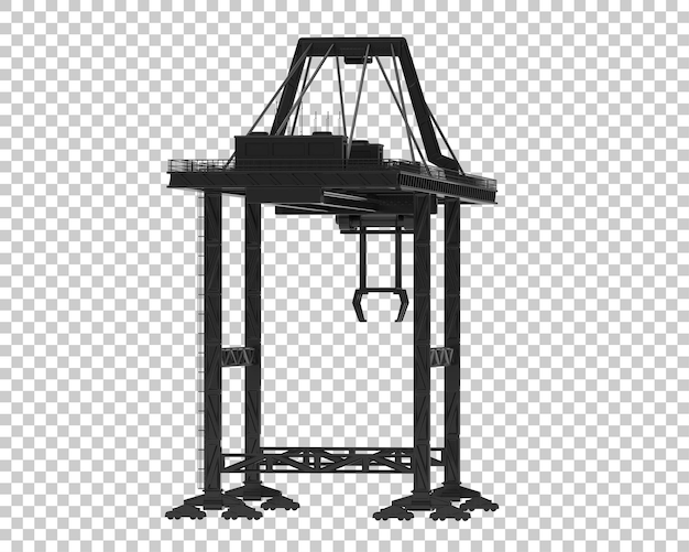 PSD 透明な背景の 3 d レンダリング図に分離されたクレーン