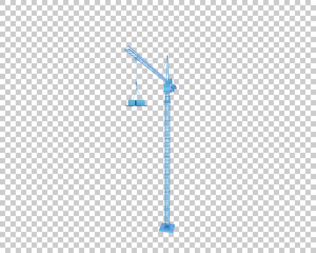 crane isolated on transparent background 3d rendering illustration