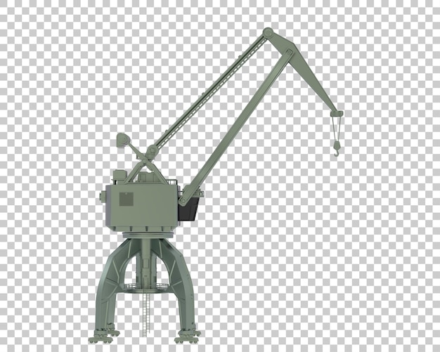 PSD crane isolated on transparent background 3d rendering illustration