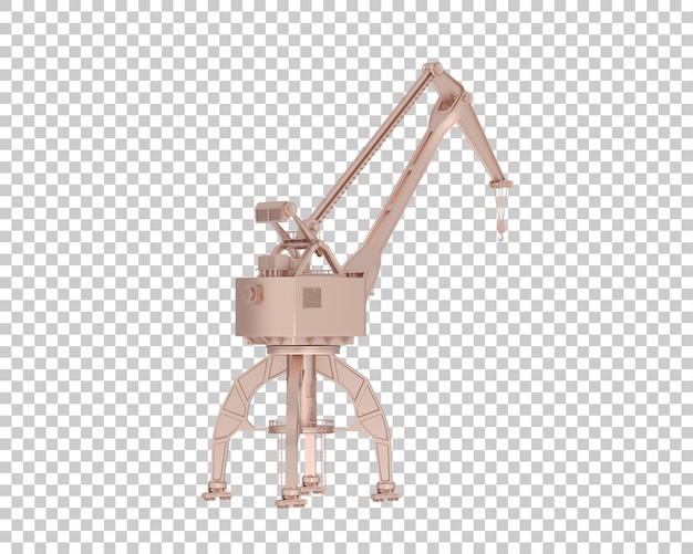 PSD crane isolated on transparent background 3d rendering illustration