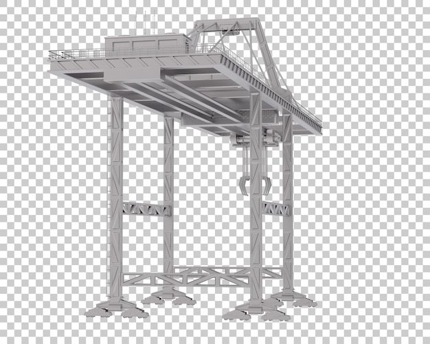 PSD crane isolated on transparent background 3d rendering illustration