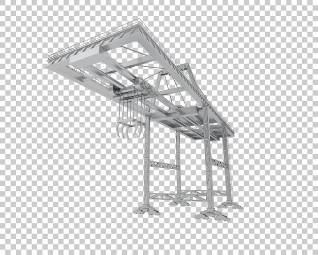 PSD crane isolated on transparent background 3d rendering illustration