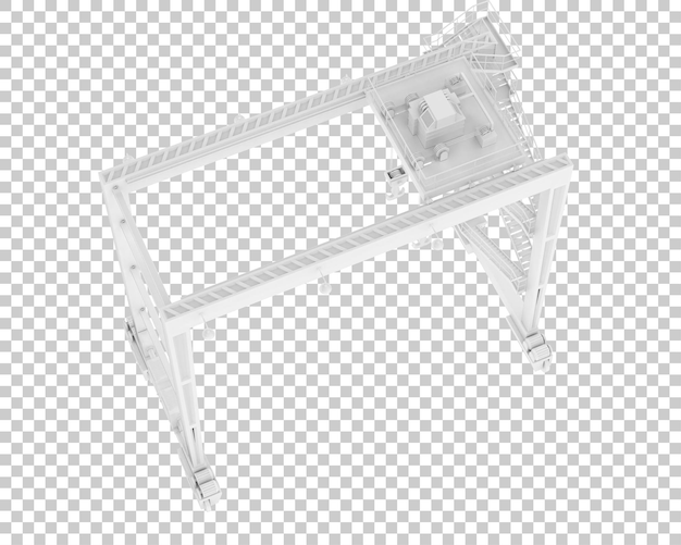 PSD crane isolated on transparent background 3d rendering illustration