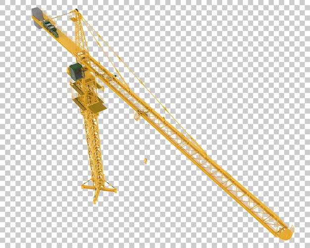 PSD crane isolated on transparent background 3d rendering illustration