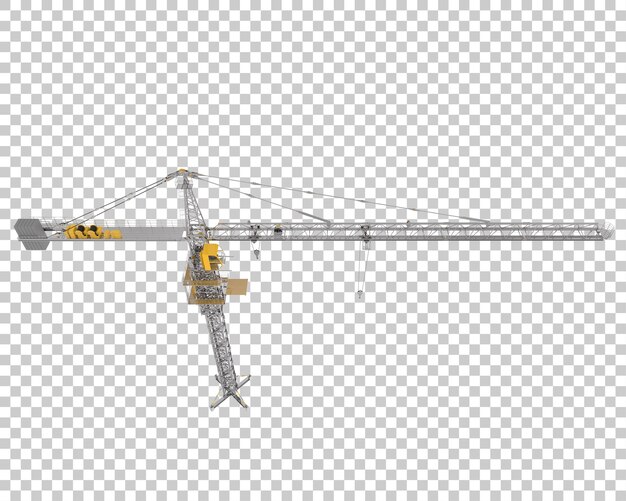 PSD crane isolated on transparent background 3d rendering illustration