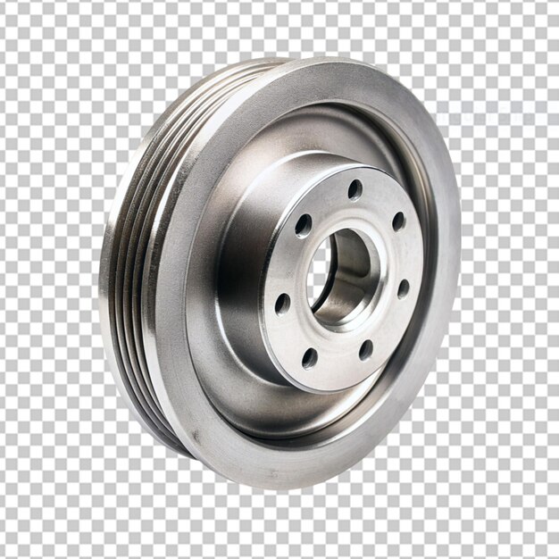 PSD crankshaft pulley isolated on white background car torsional vibration damper