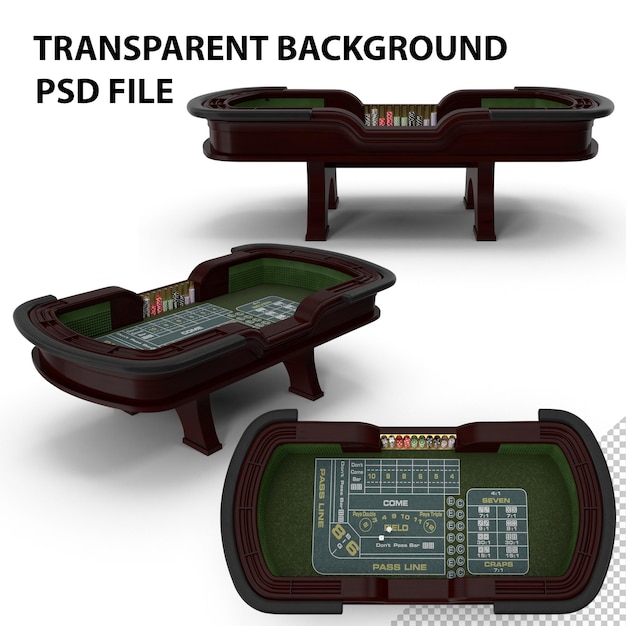 PSD png стол для игры в кости