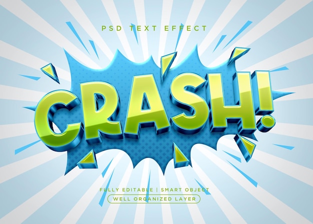 PSD crash 3d style text effect