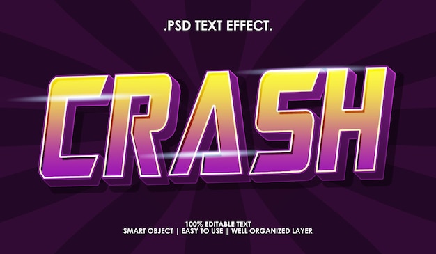 Crash retro text style effect