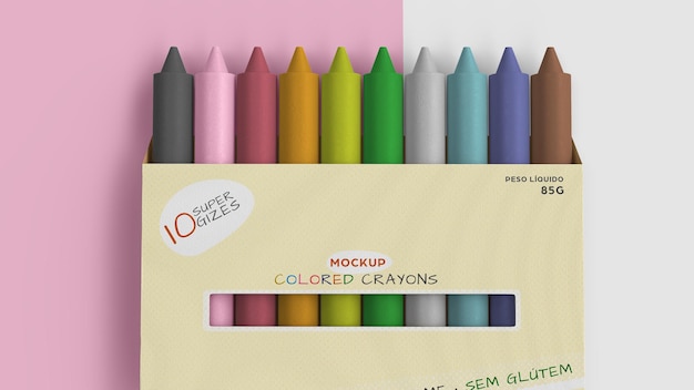 crayon box mockup