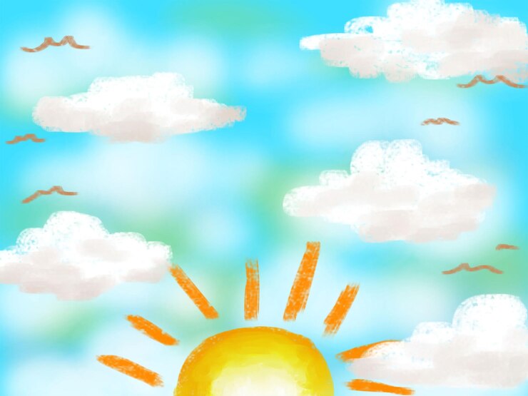 PSD crayons kids background handrawn