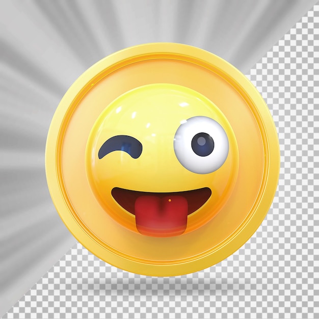 PSD crazy emoji icon