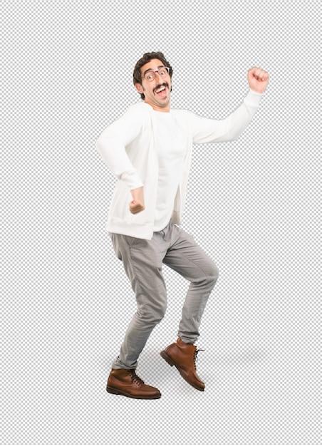 crazy man dancing