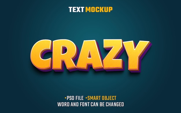crazy text effect 3d text font effect