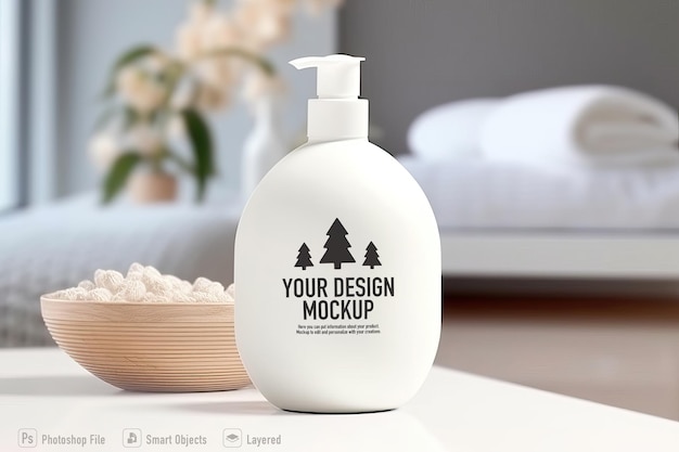 Cream bottle mockup Generative AI