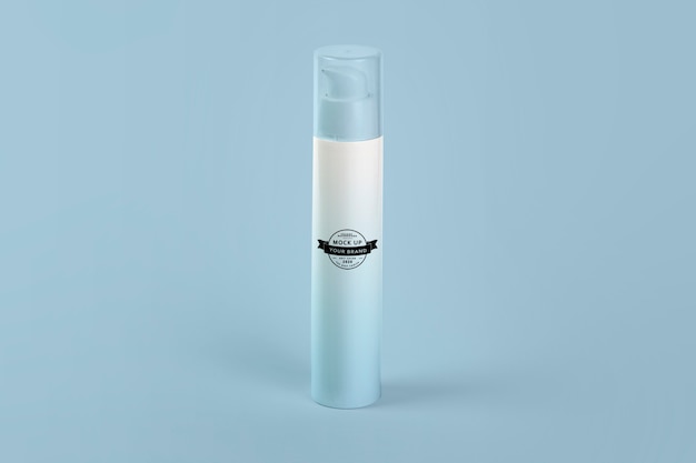 Cream bottle mockup with dispenser