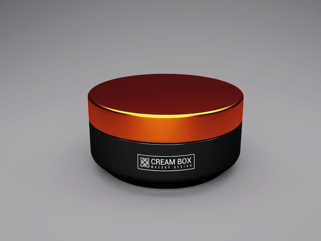 Cream box mockup