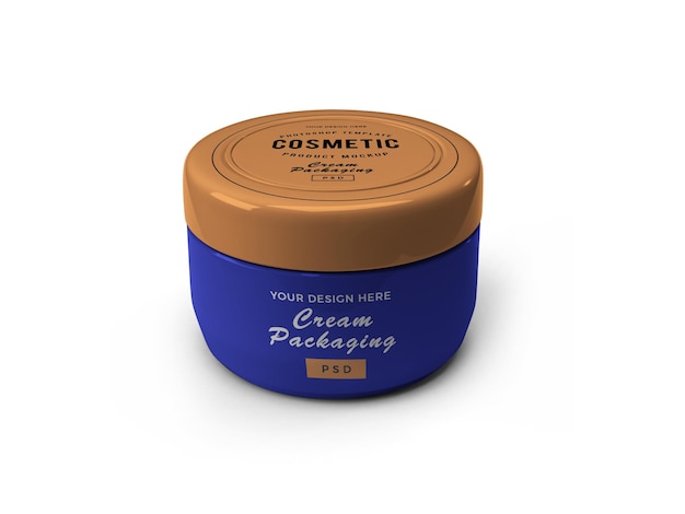 Crema cosmetica jar 3d mockup design isolato