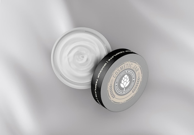 Cream Cosmetic Jar Mockup