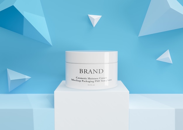 Cream skin care product in elegant packaging.