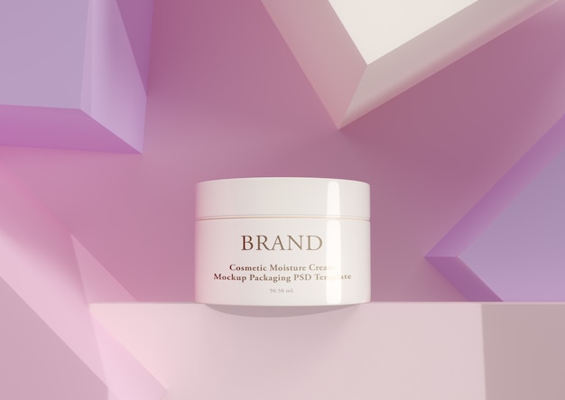 Cream skin care product in elegant packaging.