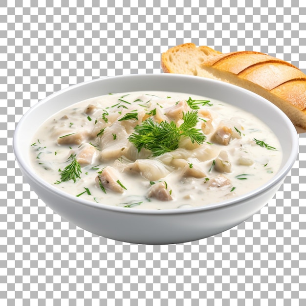 PSD cream soup on transparent background