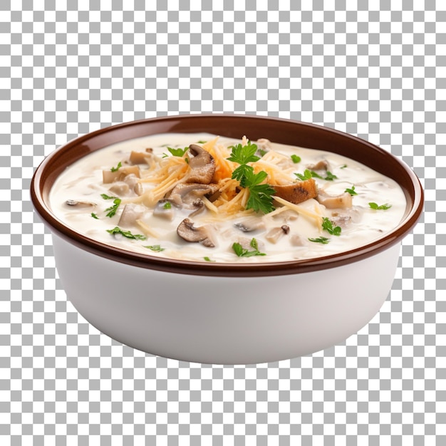 PSD cream soup on transparent background