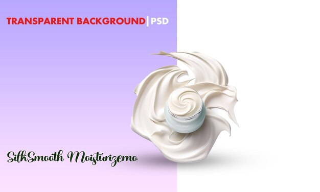 Cream transparent psd file