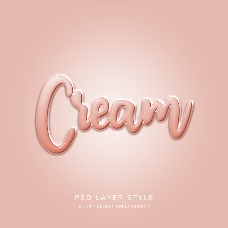 PSD creamy text effect