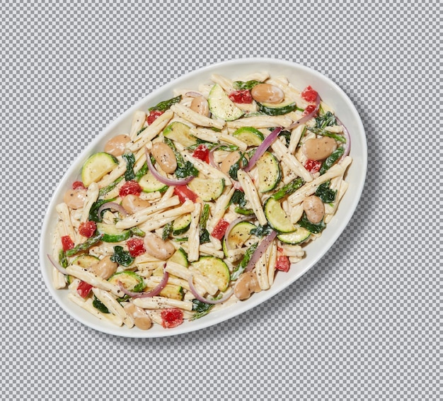 クリーミー・ズッキニとビーン・パスタ・サラダ