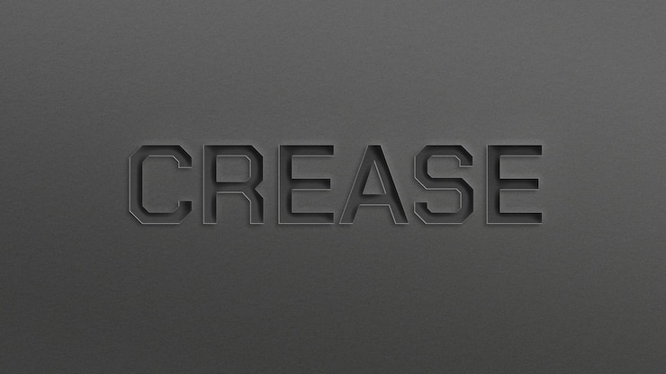PSD crease dark cut out paper text effect