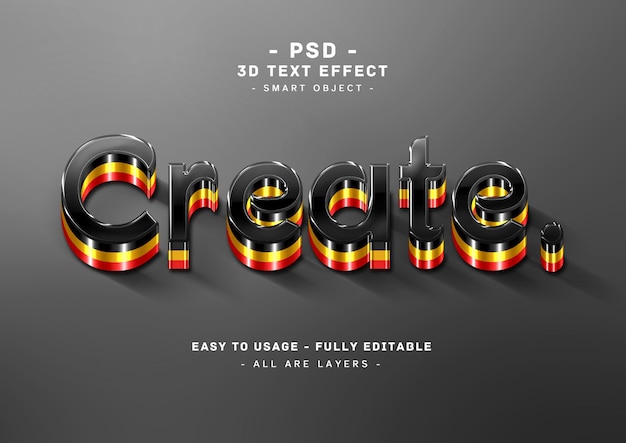 Create 3d text style effect