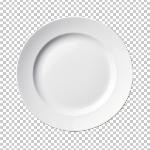 PSD create a high quality 1 empty white plate on white background