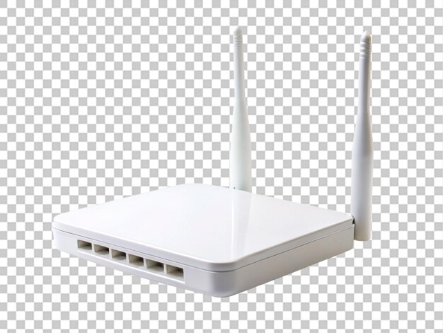 Create a high quality a white wife router on transparent background