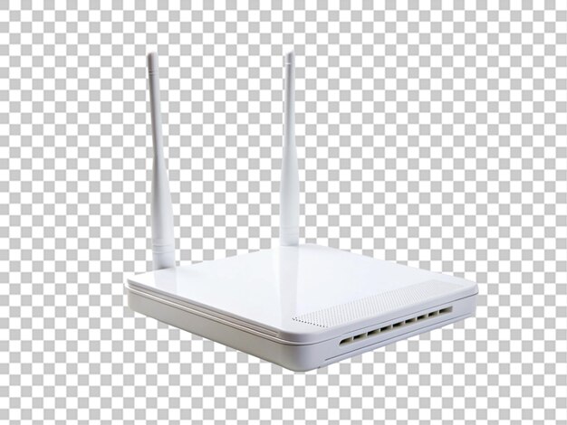 PSD create a high quality a white wife router on transparent background