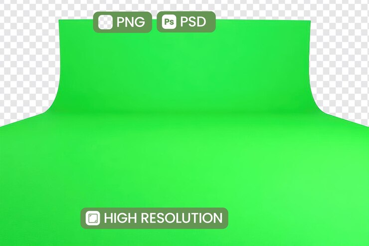 PSD create a seamless green screen background with photoshop transparent object