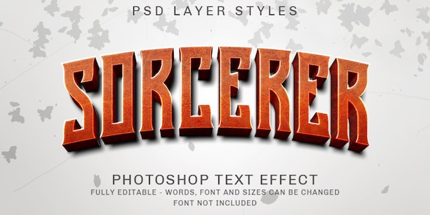 PSD creatief 3d-tovenaar bewerkbaar tekststijleffect