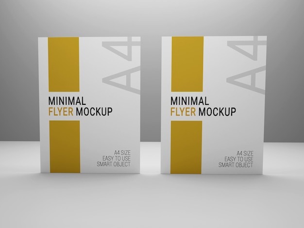 PSD creatief a4-formaat minimale flyer psd mockup