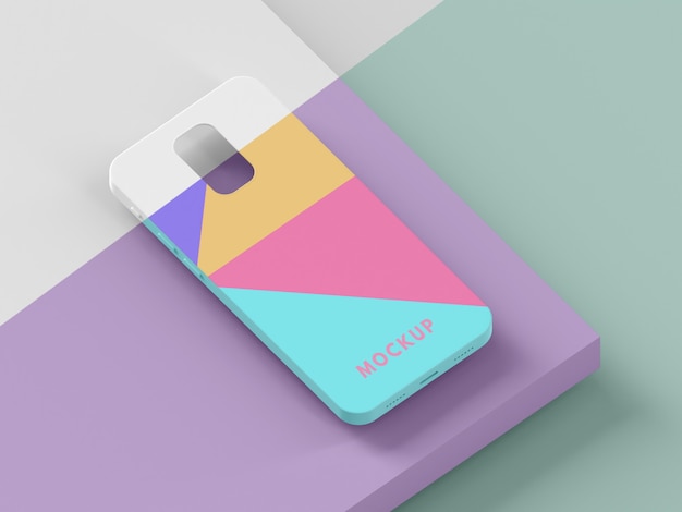 PSD creatief assortiment mock-up telefoonhoesjes