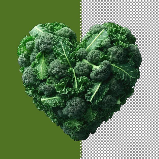 PSD creatief broccoli hart arrangement png