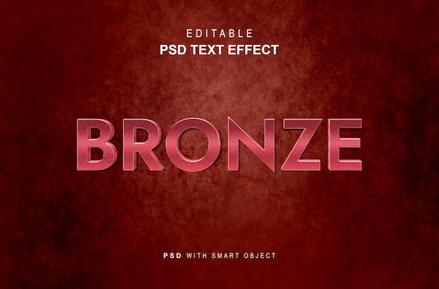 PSD creatief brons teksteffect