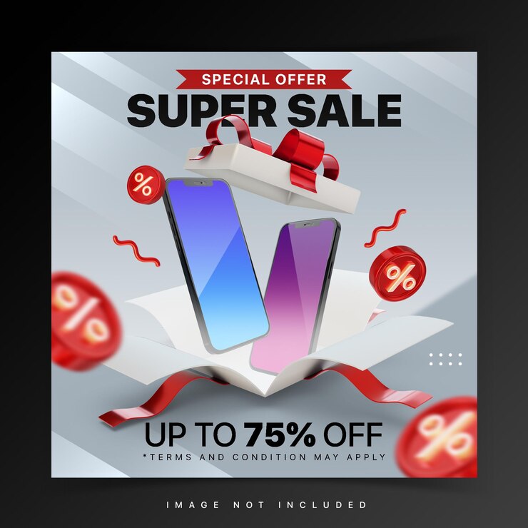 creatief concept speciale verkoopaanbieding promotie voor instagram postontwerp