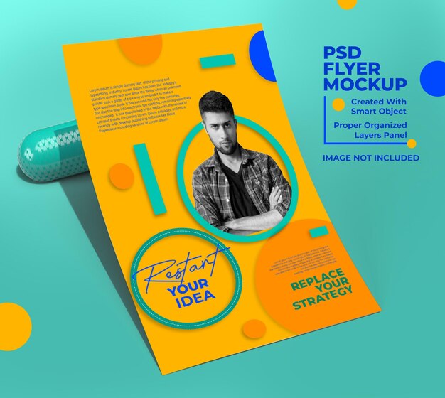 PSD creatief flyer mockup.