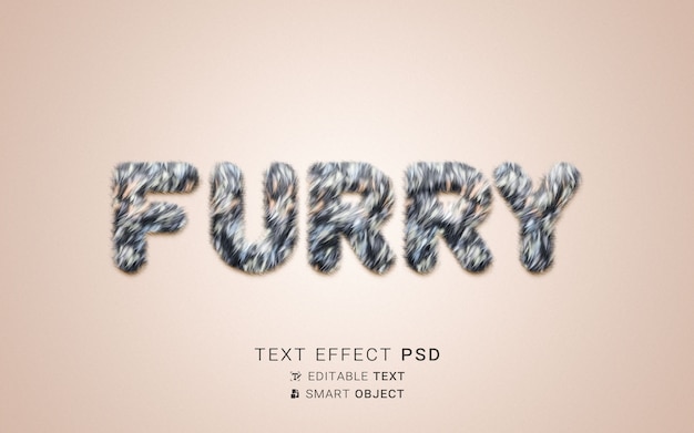 PSD creatief harig teksteffect