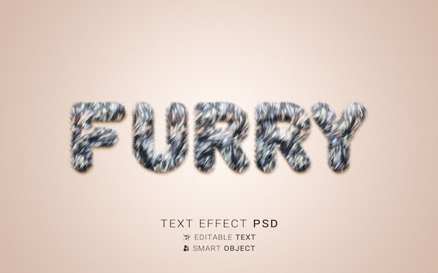 Creatief harig teksteffect