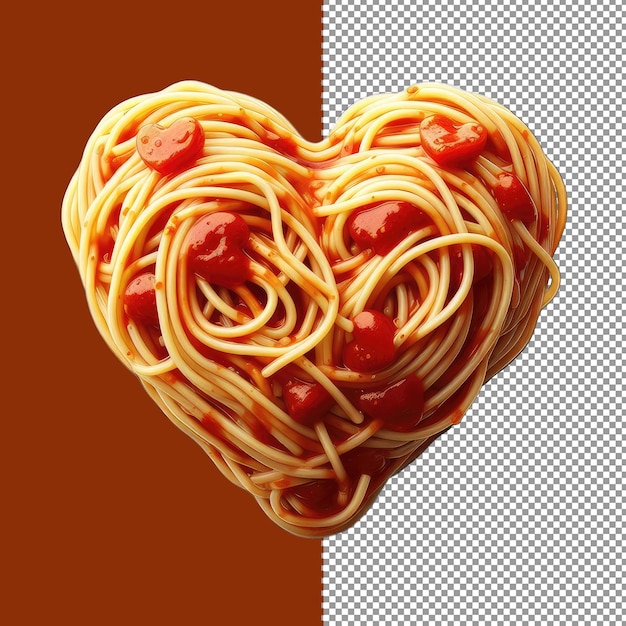 PSD creatief hartvormig spaghettibord voor valentijnsdag png